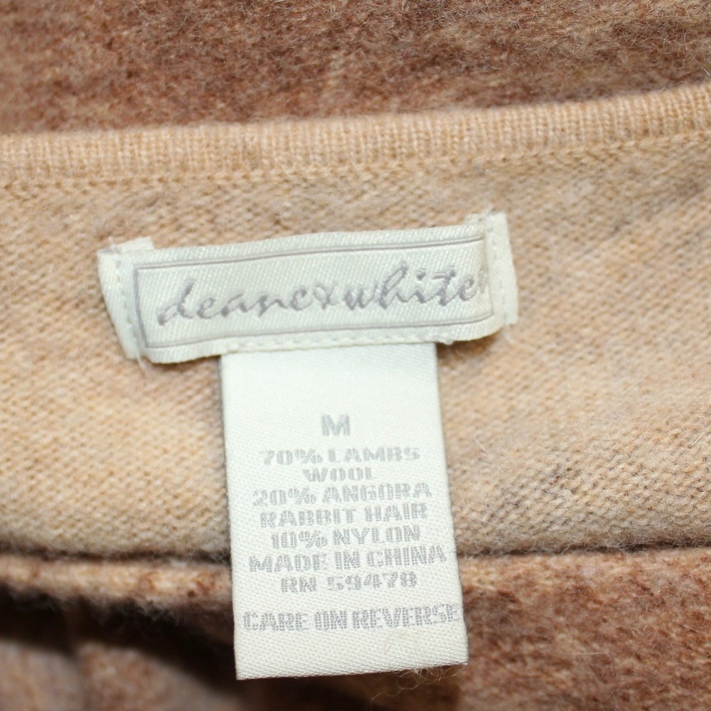 Deane & White Y2K Abstract Swirl Angora Lambswool Button Front Top SZ Medium - Picture 3 of 9